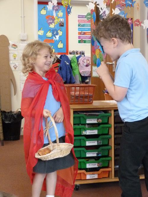 Acting out Little Red Riding Hood
