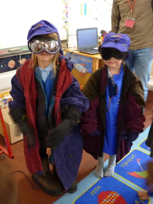 dressed up explorers