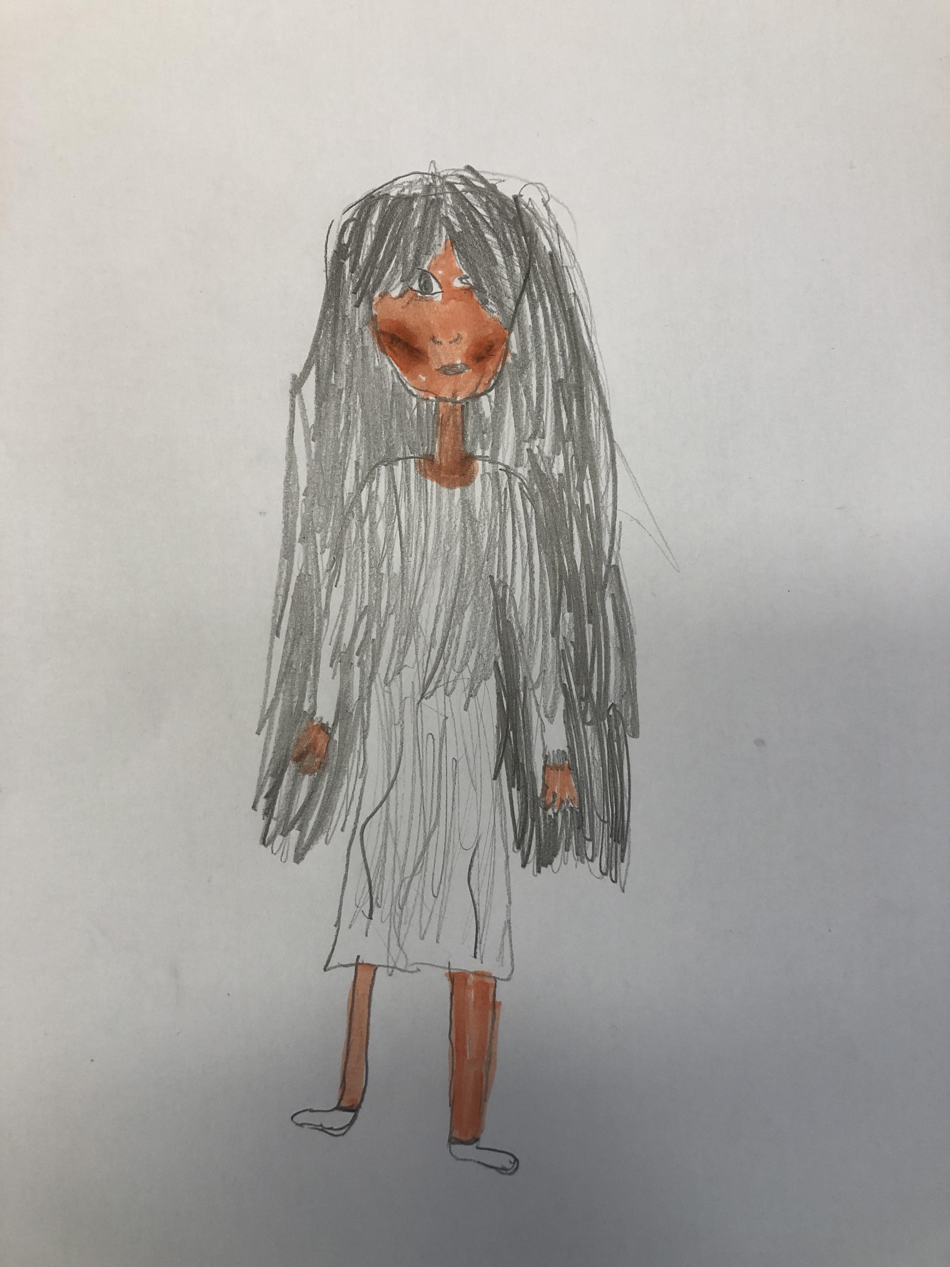 The main character, Zoe, drawn by Bella.